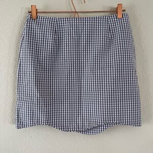 The impeccable pig gingham scallop hem skirt